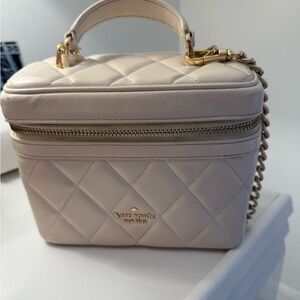 Kate Spade Quilted Beige Cosmetic Case